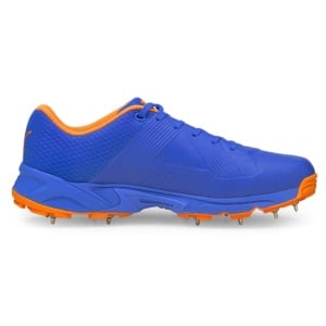 Puma 19.2 cricket spikes in Blue Orange color Puma 19.2 Blue-Orange Cricket Spikes shoes