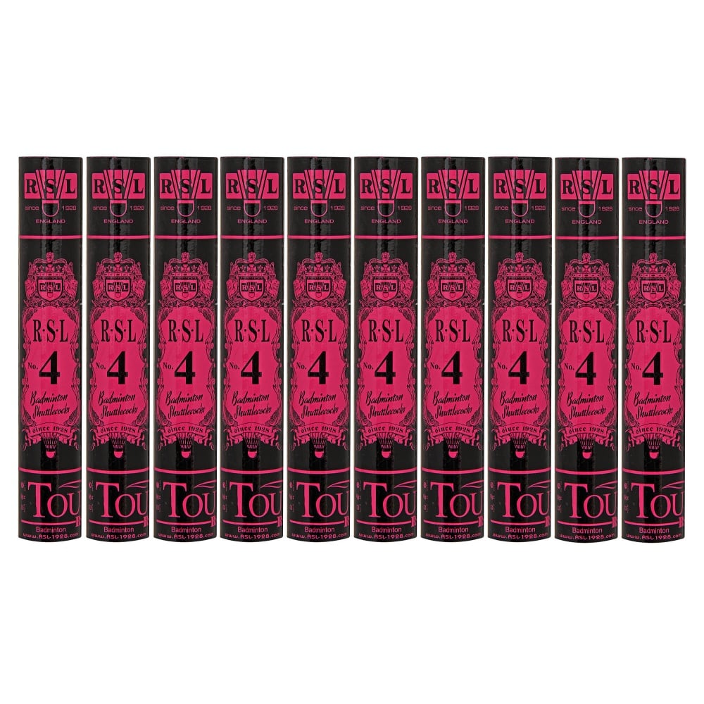 RSL Tourney No 4 Feather Shuttlecock (Pack of 10)
