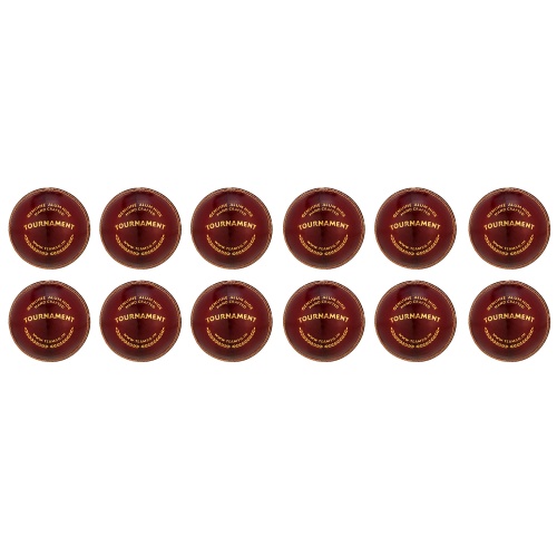 SG Tournament Leather Ball (Red) - Pack of 12 Balls