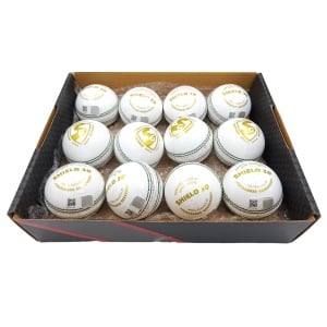 SG Shield 30 (WHITE) Cricket Ball - Pack of 12