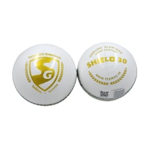 SG Shield 30 WHITE Cricket Ball - Pack of 2