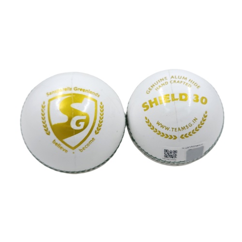 SG Shield 30 wht leather Cricket Ball
