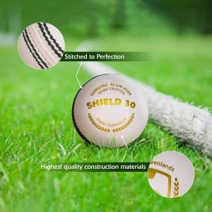 SG Shield 30 white cricket leather Ball in red color SG Shield 30 wht leather Cricket Ball