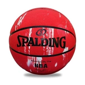 Spalding Marble Basketball in Red Color Spalding Marble Basketball, Size 7