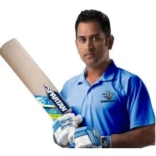 Spartan MS Dhoni BHUM BHUM BHOLE Kashmir Willow Cricket Bat - Size SH Spartan MS Dhoni BHUM BHUM BHOLE Kashmir Willow Cricket Bat - Size SH