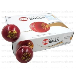 SS Ton Elite Cricket Balls, Pack of 6 - Red