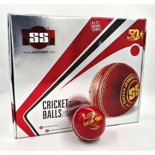SS True Test Cricket Balls, Pack of 12 - Red