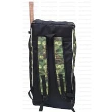 SS vintage 4.0 cricket kit bag in green camo color with one bat pocket outside SS Vintage 4.0 camo Cricket kit bag