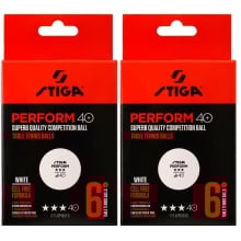 Cosco Stiga Perform 40+ Table Tennis Ball, Pack of 12
