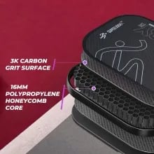 Superjockk Ruby 3k Pickleball Paddle Superjockk Ruby 3K Carbon Pickleball Bat India