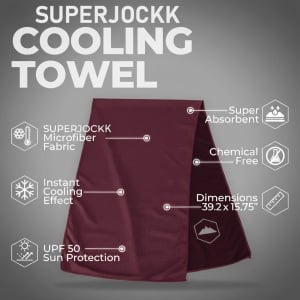 Superjockk Microfiber Cooling Towel for Face and Neck Superjockk Microfiber Cooling Towel for Face and Neck