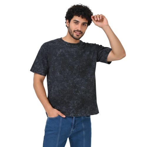 Superjockk Acid Washed Round Neck Tshirt