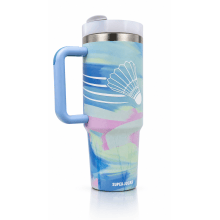 Superjockk Insulated Badminton Tumbler with Straw and Handle 1200ml