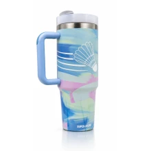 Superjockk Insulated Badminton Tumbler with Straw and Handle 1200ml
