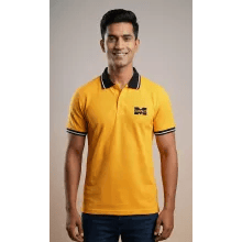 Premium Mens Polo Custom Embroidery Logo Tshirt Premium Polo Custom Embroidery Logo Tshirt yellow color