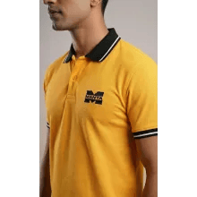 Premium Mens Polo Custom Embroidery Logo Tshirt Premium Polo Custom Embroidery Logo Tshirt yellow color