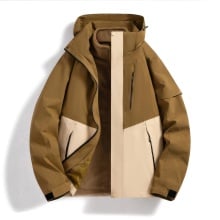 sports double jacket superjockk in khaki color