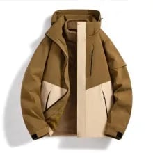 Superjockk DOUBLE LAYER warm up jacket sports double jacket superjockk in khaki color