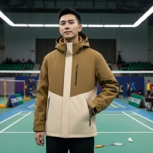 sports double jacket superjockk in khaki color