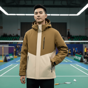Superjockk DOUBLE LAYER warm up jacket sports double jacket superjockk in khaki color