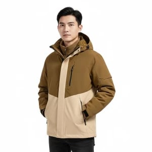 Superjockk DOUBLE LAYER warm up jacket sports double jacket superjockk in khaki color