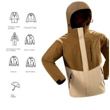 sports double jacket superjockk in khaki color