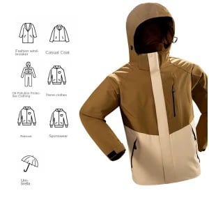 Superjockk DOUBLE LAYER warm up jacket sports double jacket superjockk in khaki color