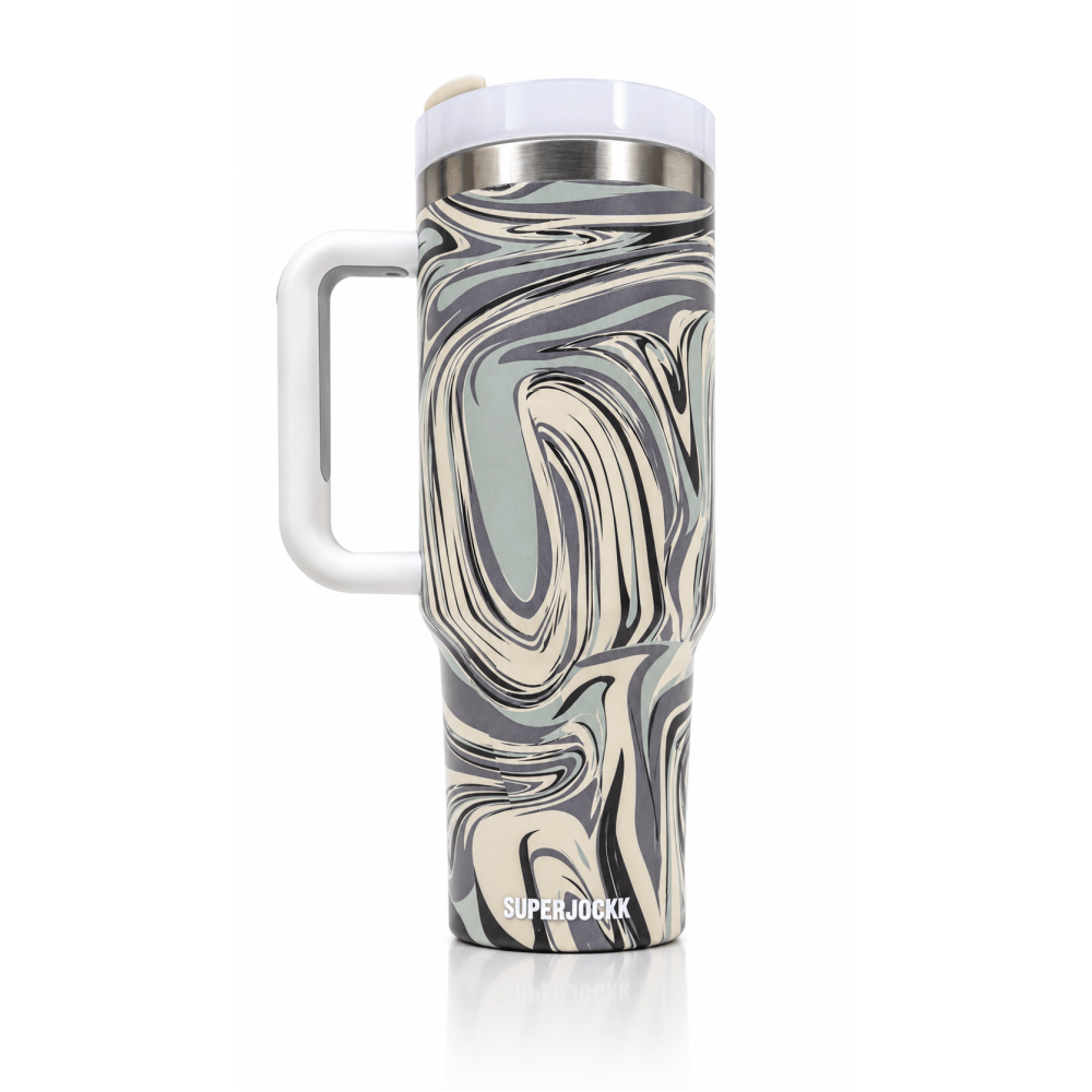 superjockk 1200 ml ss304 marble tumbler 