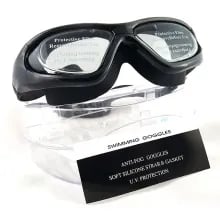 Swimming Goggles with Plastic Case - Adult Antifog, UV Protection Swimming Goggles with Plastic Case - Adult Antifog, UV Protection