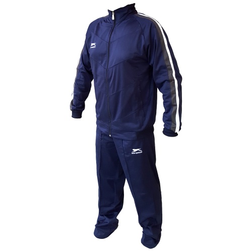 Shiv Naresh Blue with Grey-White Stripes Winter Track Suit 