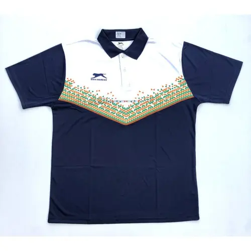 Shiv Naresh Dark Blue-White India Tshirt  Track Suit 