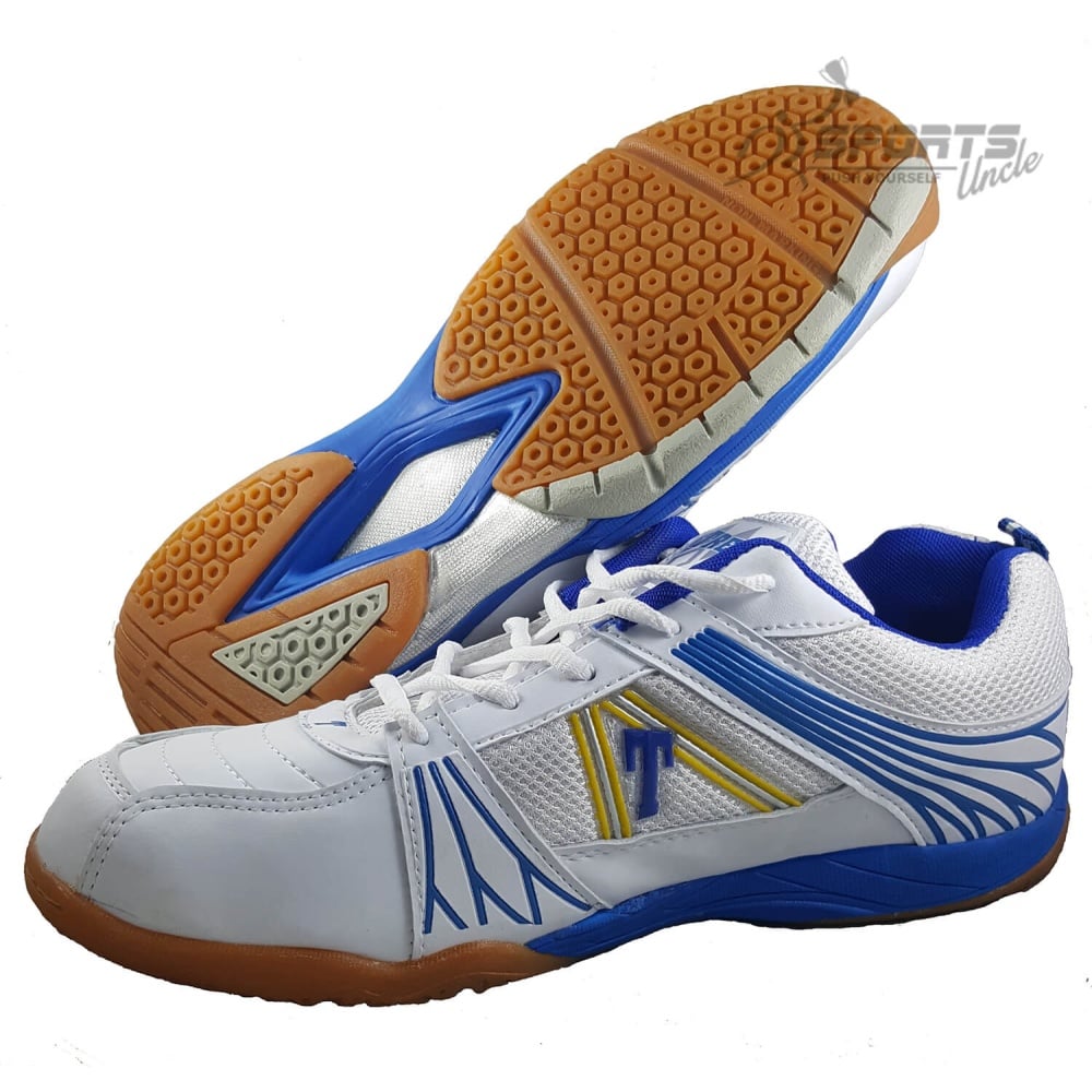 Shiv Naresh Trenz Badminton Shoes - White/Blue