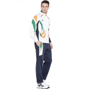 Shiv Naresh White Navy Printed Track Suit Shiv Naresh Printed Track Suit