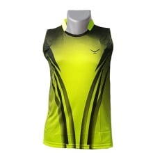 Vicky Sleeveless Collar Badminton Tshirt - Black