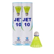 Vicky Jet 10 Nylon Shuttlecock Yellow - Pack of 2