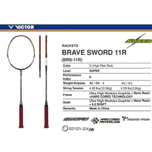 Victor Brave Sword 11R Badminton Racket Victor Brave Sword 11R Badminton Racket