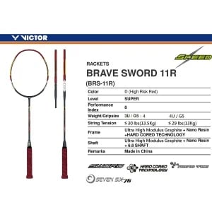 Victor Brave Sword 11R Badminton Racket Victor Brave Sword 11R Badminton Racket