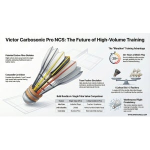 Victor NCS Pro Badminton Shuttlecock academies pack Victor NCS Pro Badminton Shuttlecock 18 shuttles