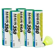Yonex Mavis 350 (Pack of 5) Green Cap Shuttlecock - Yellow Yonex Mavis 350 (Pack of 5) Green Cap Shuttlecock - Yellow
