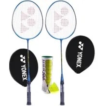 Yonex GR 303 (Pack of 2) Badminton Racket + Mavis 200i