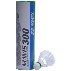 Yonex Mavis 300 Green Cap Shuttlecock - White