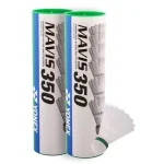 Yonex Mavis 350 (Pack of 2) Green Cap Shuttlecock - White