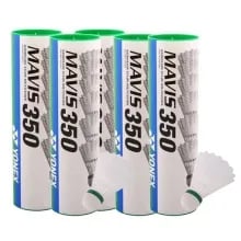 Yonex Mavis 350 (Pack of 5) Green Cap Shuttlecock - White Yonex Mavis 350 (Pack of 5) Green Cap Shuttlecock - White