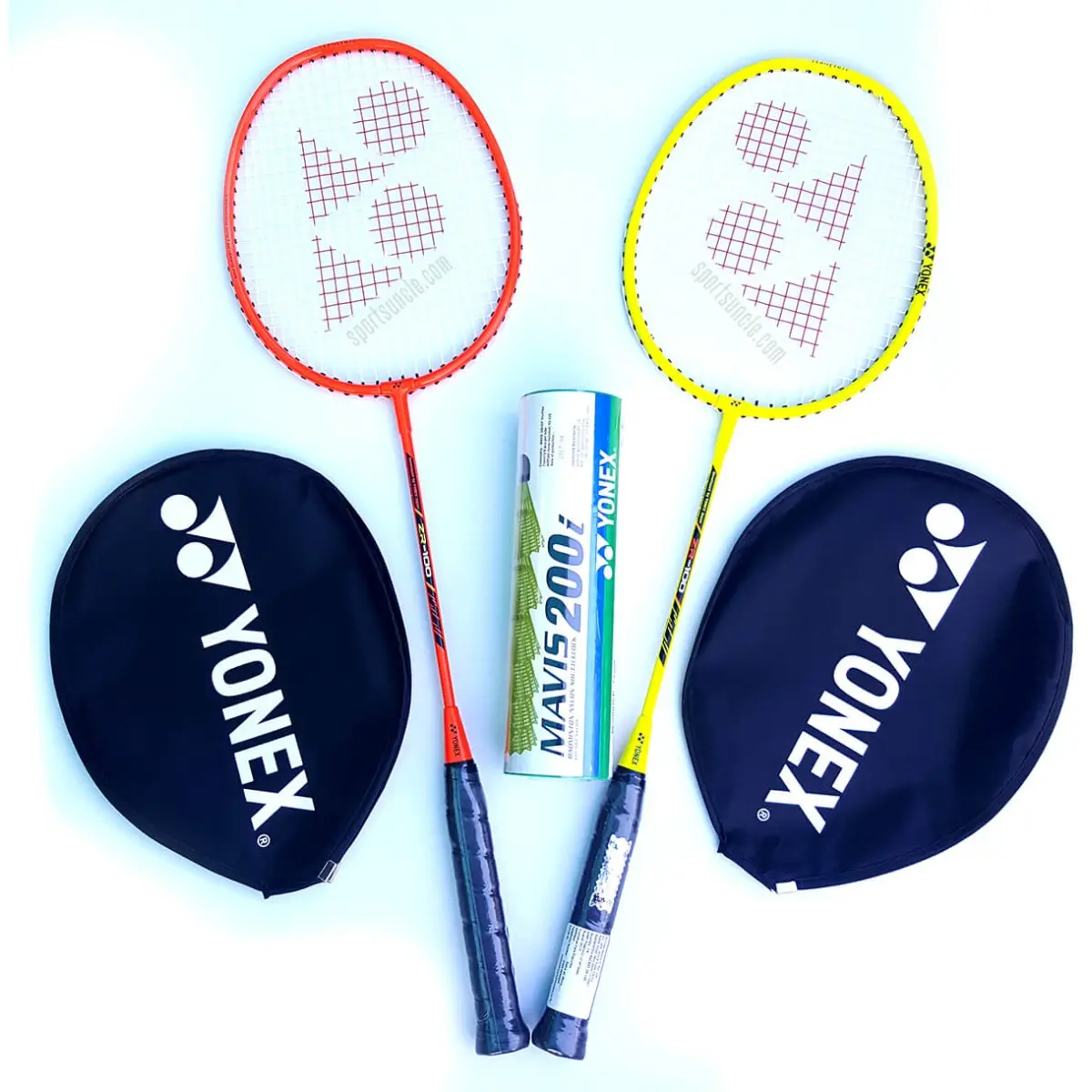 Buy Yonex ZR 100 (Pack of 2) Badminton Racquet with Mavis 200i