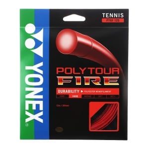 Yonex tennis string Polytour Fire in Red Color Yonex Polytour Fire Tennis String
