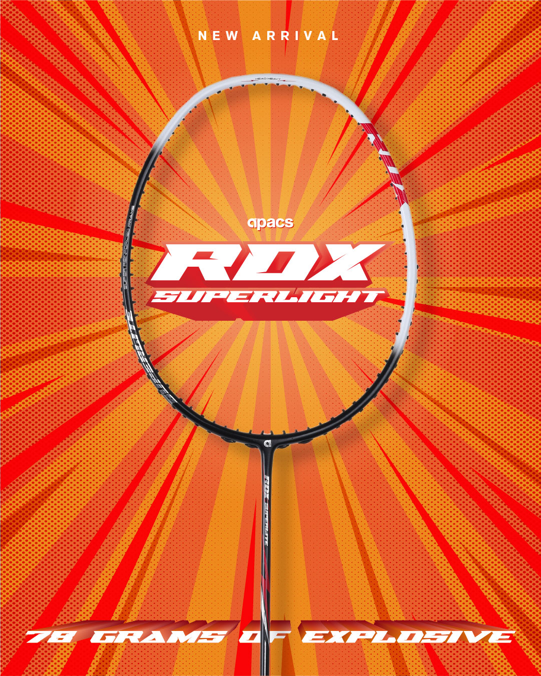 rdx superlight badminton racket red color