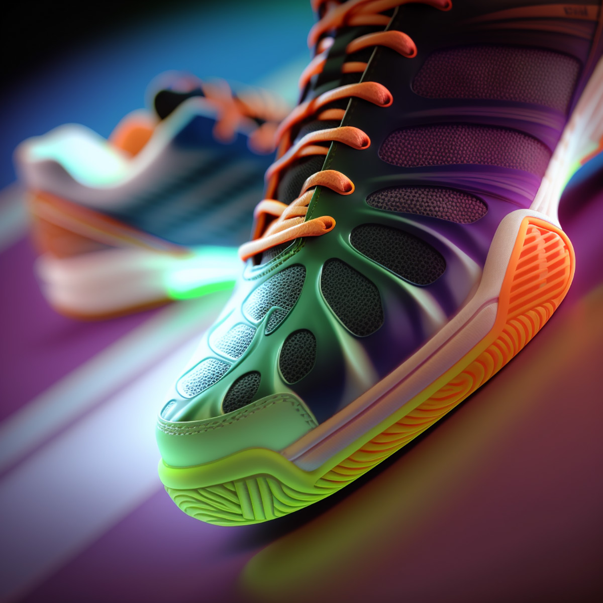 futuristic badminton shoes