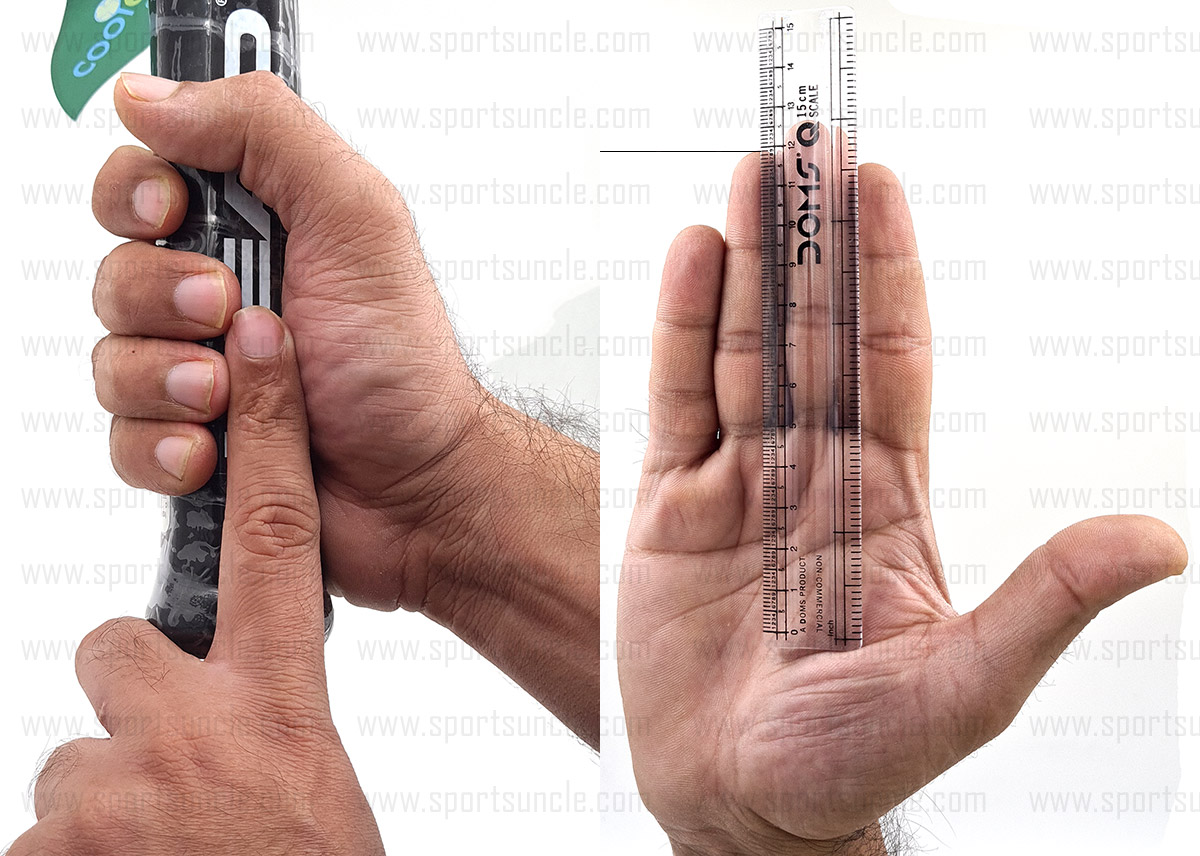 hand measurement of the tennis grip