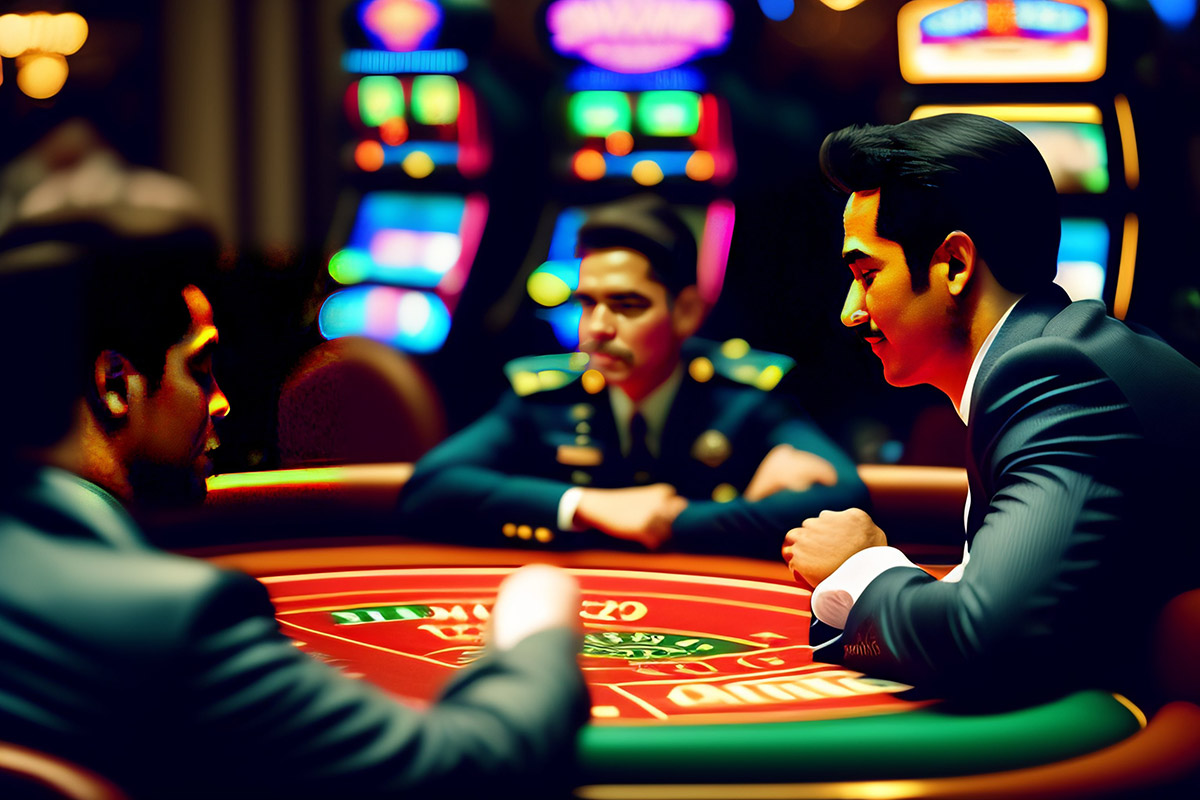 gambling happening in casino