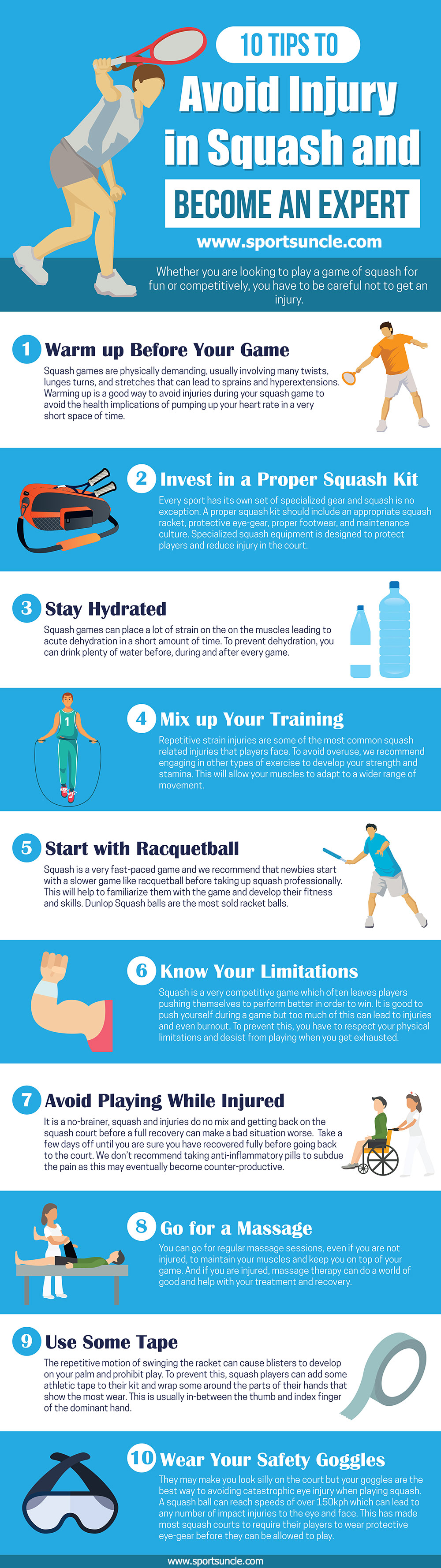 tips to avoid squash injury